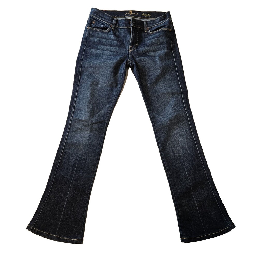 7 For All Mankind Kaylie Womens Low Rise Flare Boot Cut Jeans Size 27